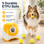 Automatic Dog Ball Launcher with 5 ETPU Balls