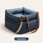 Dog Car Booster Bed – Waterproof Travel Seat with Safety Straps