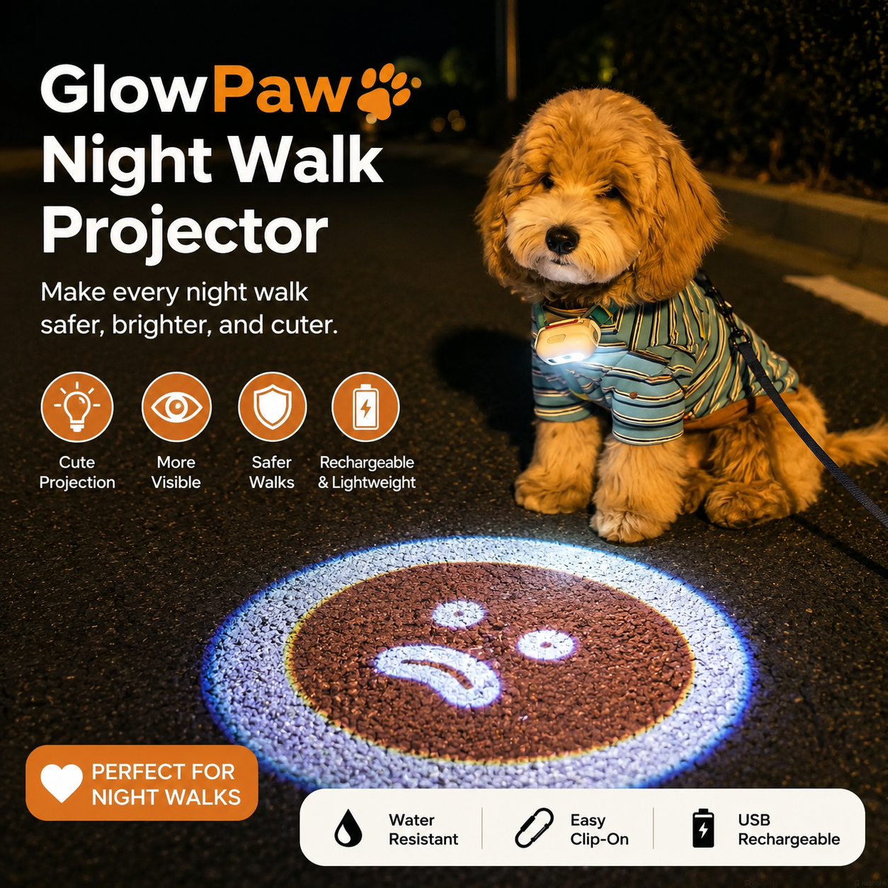 GlowPaw Night Walk Projector